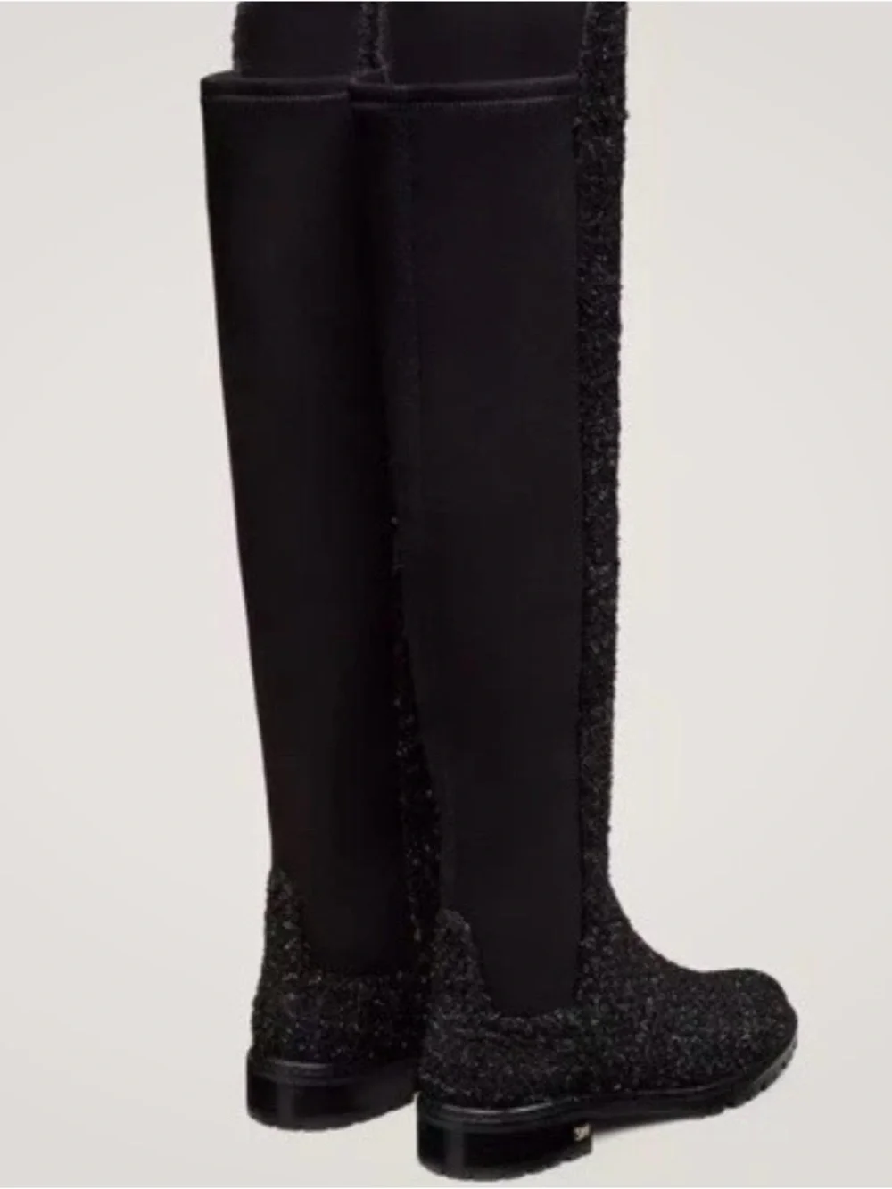 Stuart Weitzman City Boots Boucle and Leather